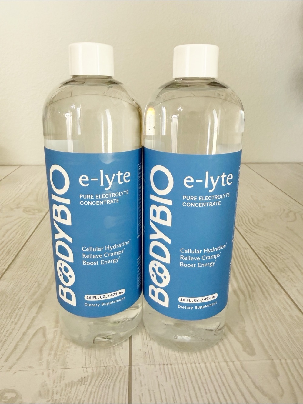 Bodybio E-Lyte Pure Electrolytes 16 Ounce Bundle Lot Of 2
